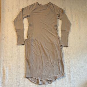 Lululemon Long Sleeve Tan Dress